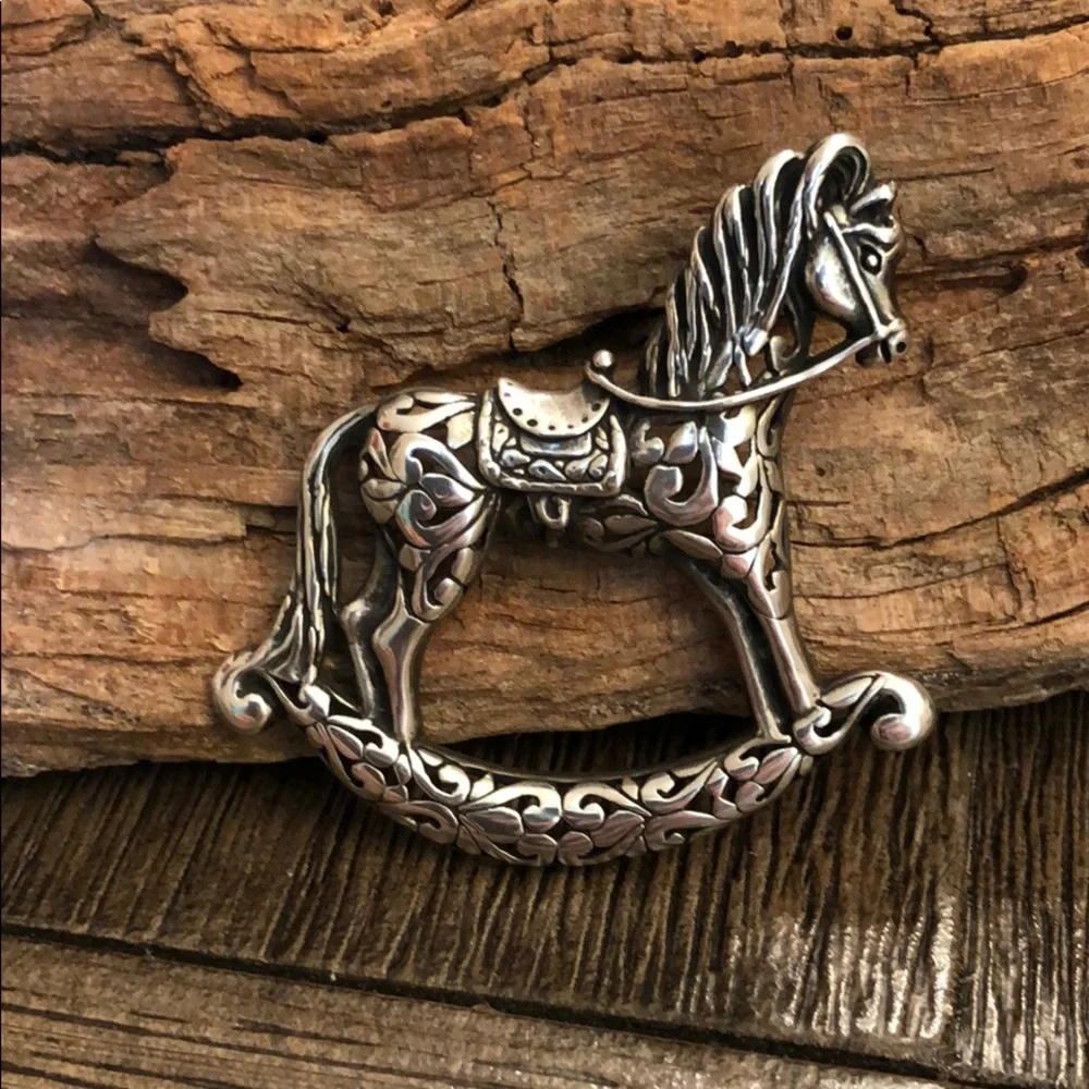 Jezlaine Sterling Silver Filigree Rocking Horse